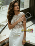 Shop 2026 ANNAKOO Scoop Lace Sheath Column Tulle Wedding Dress With Slit Under 239