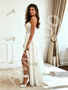 Shop 2026 ANNAKOO Sweetheart Lace A Line White Chiffon Wedding Dress With Slit Under 189