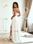 Shop 2026 ANNAKOO Sweetheart Lace A Line White Chiffon Wedding Dress With Slit Under 189