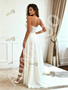 Shop 2026 ANNAKOO Sweetheart Lace A Line White Chiffon Wedding Dress With Slit Under 189