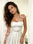 Shop 2026 ANNAKOO Strapless Satin A Line Simple Wedding Dress With Slit Under 189