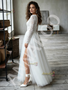 Shop 2026 ANNAKOO Long Sleeve V Neck Lace Tulle A Line Wedding Dress Under 189
