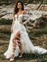 Shop 2026 ANNAKOO Off The Shoulder Lace A Line Wedding Dress With Slit Under 239