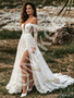 Shop 2026 ANNAKOO Off The Shoulder Lace A Line Wedding Dress With Slit Under 239