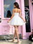 Shop 2026 ANNAKOO Sweetheart Tulle White Short Mini Homecoming Dress Under 99