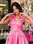 Shop 2026 ANNAKOO Fuchsia Tulle Ruffles Flower A Line Homecoming Dress Under 159