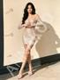 Shop 2026 ANNAKOO Champagne Long Sleeve Sheath Column Homecoming Dress Under 129