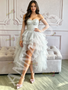 Shop 2026 ANNAKOO Silver Strapless Sparkle High Low Tulle Homecoming Dress Under 159