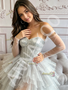 Shop 2026 ANNAKOO Silver Strapless Sparkle High Low Tulle Homecoming Dress Under 159
