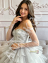 Shop 2026 ANNAKOO Silver Strapless Sparkle High Low Tulle Homecoming Dress Under 159