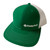 Kelly/White Mid-Profile Snapback Trucker Cap