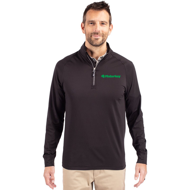 Cutter & Buck Adapt Recycled Soft Knit Stretch Mens Quarter Zip Pullover