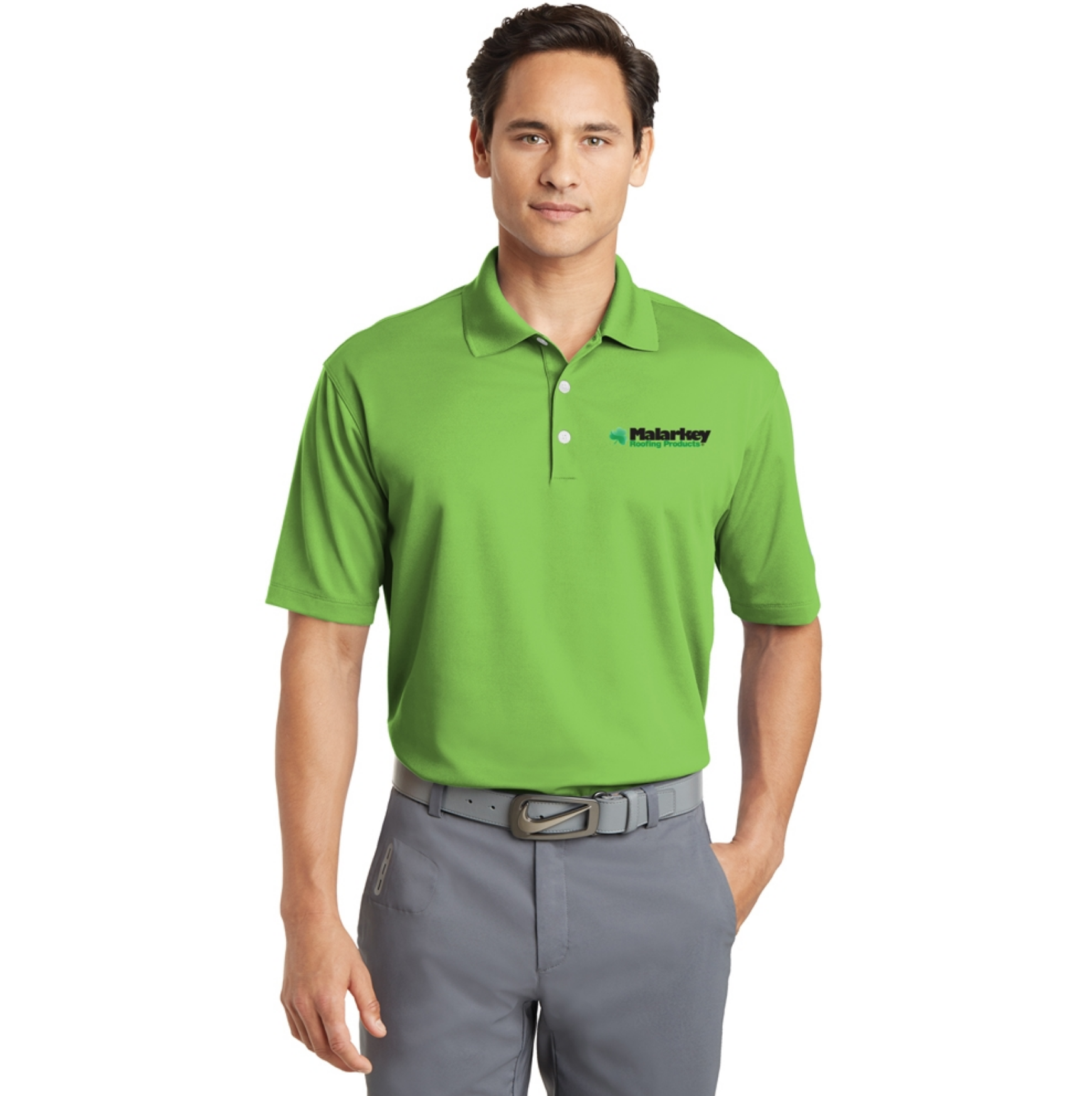 green dri fit polo