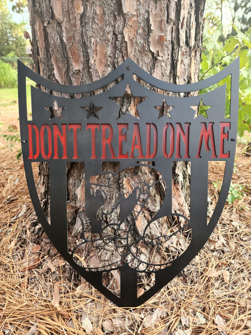 Don't Tread On Me Shield metal cutout/wall hanging