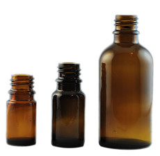 Boston Round Amber Bottle