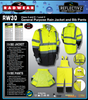 Radians RW30-3Z1Y General Purpose Rain Jacket - Yellow/Black - SPEC SHEET