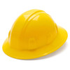 Pyramex HP24130 SL Series Full Brim Hard Hat - 4-Point Ratchet Suspension - Yellow