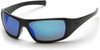 Pyramex® Goliath Safety Eyewear - Ice Blue Mirror Lens with Black Frame