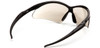 Pyramex SB6310SP PMXtreme Safety Glasses with Black Frame and Indoor/Outdoor Mirror Lens W/Rubber Nose Temple