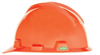 MSA Safety 488146 Hi-Vis Orange V-Gard Hard Hat, Polyethylene, 4-Point Fast-Trac Ratchet Suspension