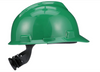 MSA Safety 475362 V Gard, Polyethylene Cap-Style Hard Hat Green w/ Fas-Trac III Ratchet Suspension, Type 1 Class E