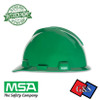 MSA Safety 475362 V Gard, Polyethylene Cap-Style Hard Hat Green w/ Fas-Trac III Ratchet Suspension, Type 1 Class E