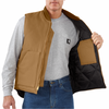 Carhartt Tan V01-BK Relaxed Fit Duck Insulated Rib Collar Vest (BLACK)