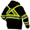 Pyramex RCSZH3311 Type O Class 1 Two-Tone Full-Zip Black Safety Sweatshirt