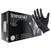 SemperForce 4mil Black Nitrile Exam Gloves Box of 100 - BKNF105