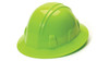 Pyramex® Full Brim Hard Hat color Hi-Vis Lime Green