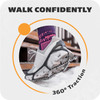 Yaktrax Walk Traction Cleats - 360-Degree Grip on Snow, Ice, & Multi-terrain Surfaces - Elastic Outer Band w/ Easy-On/Off Heel Tab & 1.2mm Zinc-coated Steel Coils -Unisex
