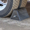 CHECKERS® General-Purpose Rubber Wheel Chock w/ Cored Bottom For Trucks & Trailers 