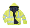 Portwest US773 Bizflame Rain Hi-Vis Anti-static FR Treated Safety Bomber Jacket-FRONT ZIPPER