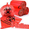 Biohazard Waste Bags 3 Gallon Red Trash Liner with Hazard Symbol for Infectious Waste- 200 Pack 14.5" x 19" 