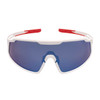 Radians®  Wydazz™ Red & White Full Frame Limited Edition Safety Glasses w/ Blue Lens