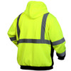 Pyramex RSZH3210 Type R Class 3 Black Bottom Full-Zip Safety Sweatshirt - Yellow/Lime