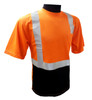 G&S Hi-Vis Class 2 Reflective Safety Shirt - Safety Orange / Black Bottom