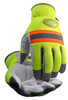 Caiman® MAG Hi-Vis Yellow Insulated Work Gloves w/ Sheep Grain Leather Palm