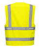 Portwest L470YER Vega High Visibility Class 2 LED Vest