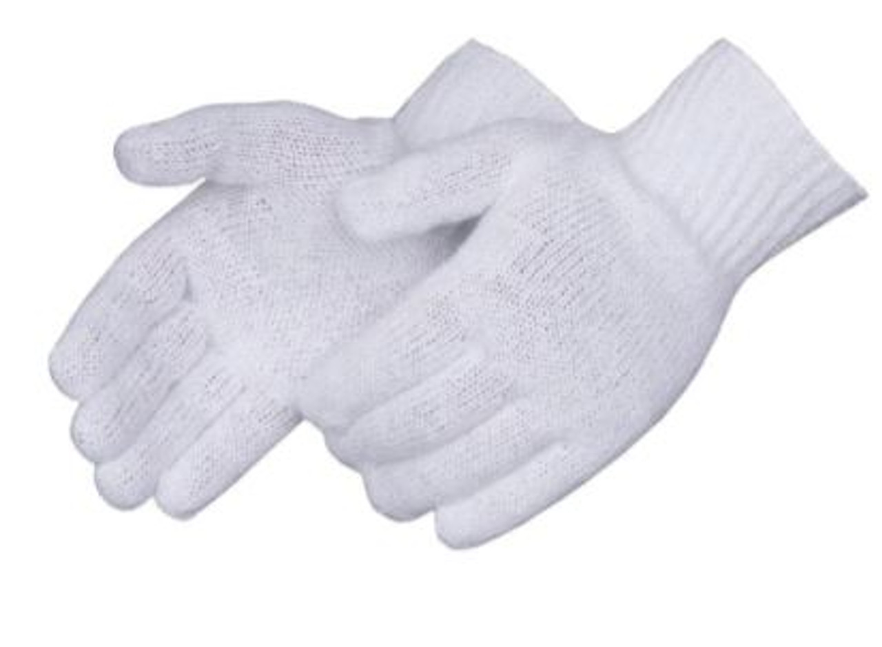 Liberty Safety® Bleach White, Heavy Weight String Knit Gloves (Sold by the dozen)