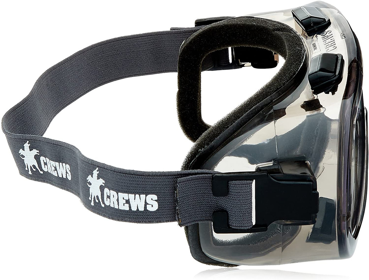 MCR Safety 2410F Verdict Polyvinyl Chloride Strap Foam Lining Safety Goggle with  Clear Anti-Fog Lens