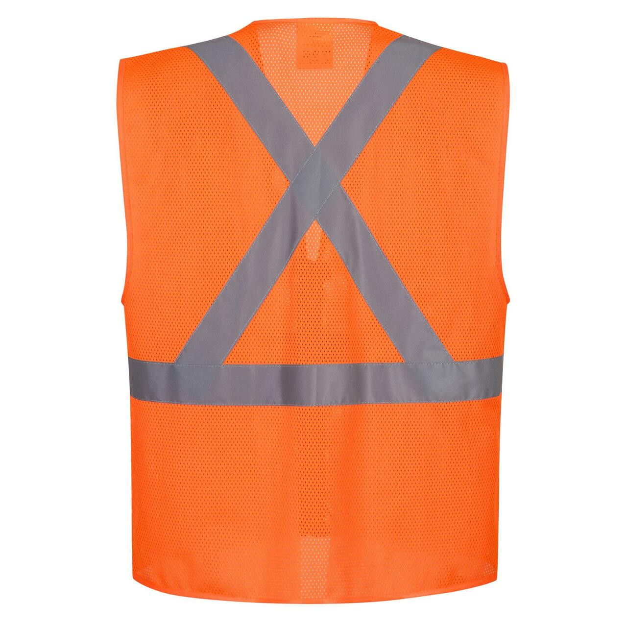 Orange safety vest with x on back Clearance