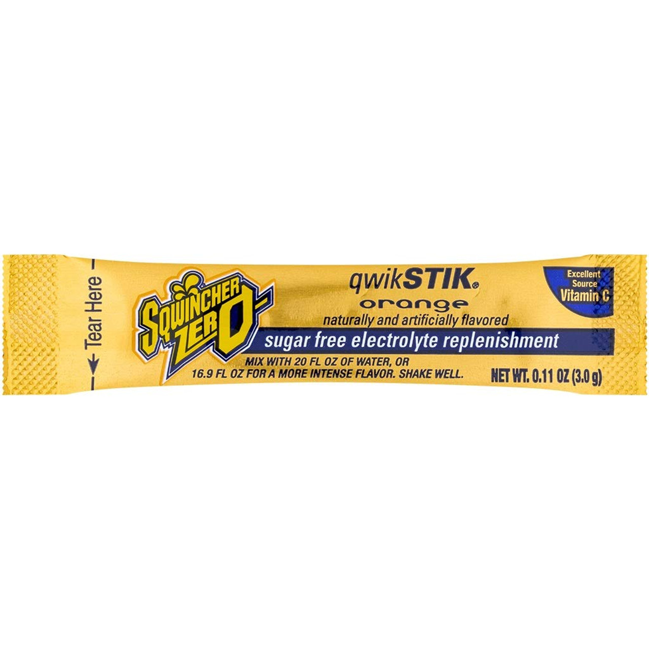 Sqwincher Zero Qwik Stik Sugar Free, Orange, 16-20 0z (Pack