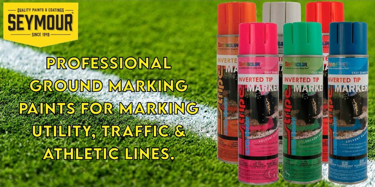 Seymour® Inverted Industrial Solvent Based Marking Paint - Fluorescent Orange (12 cans per case)