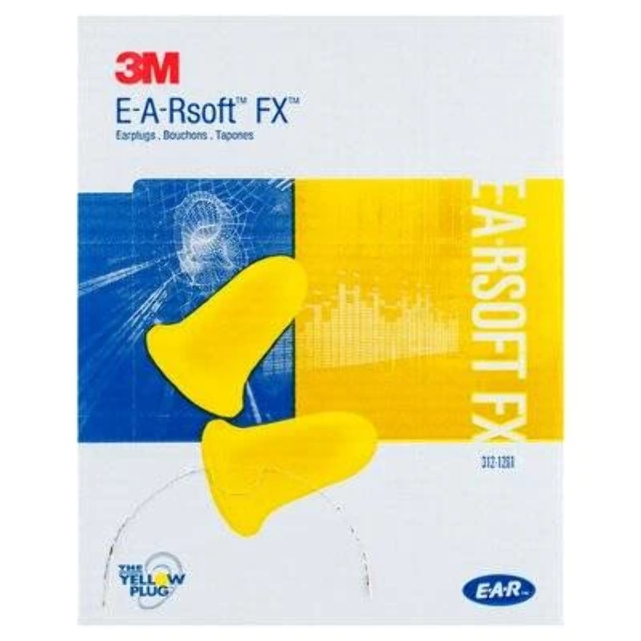 3M™  E‑A‑Rsoft™ FX™ Uncorded Foam Earplugs - NRR 33 dB (200 Pairs)
