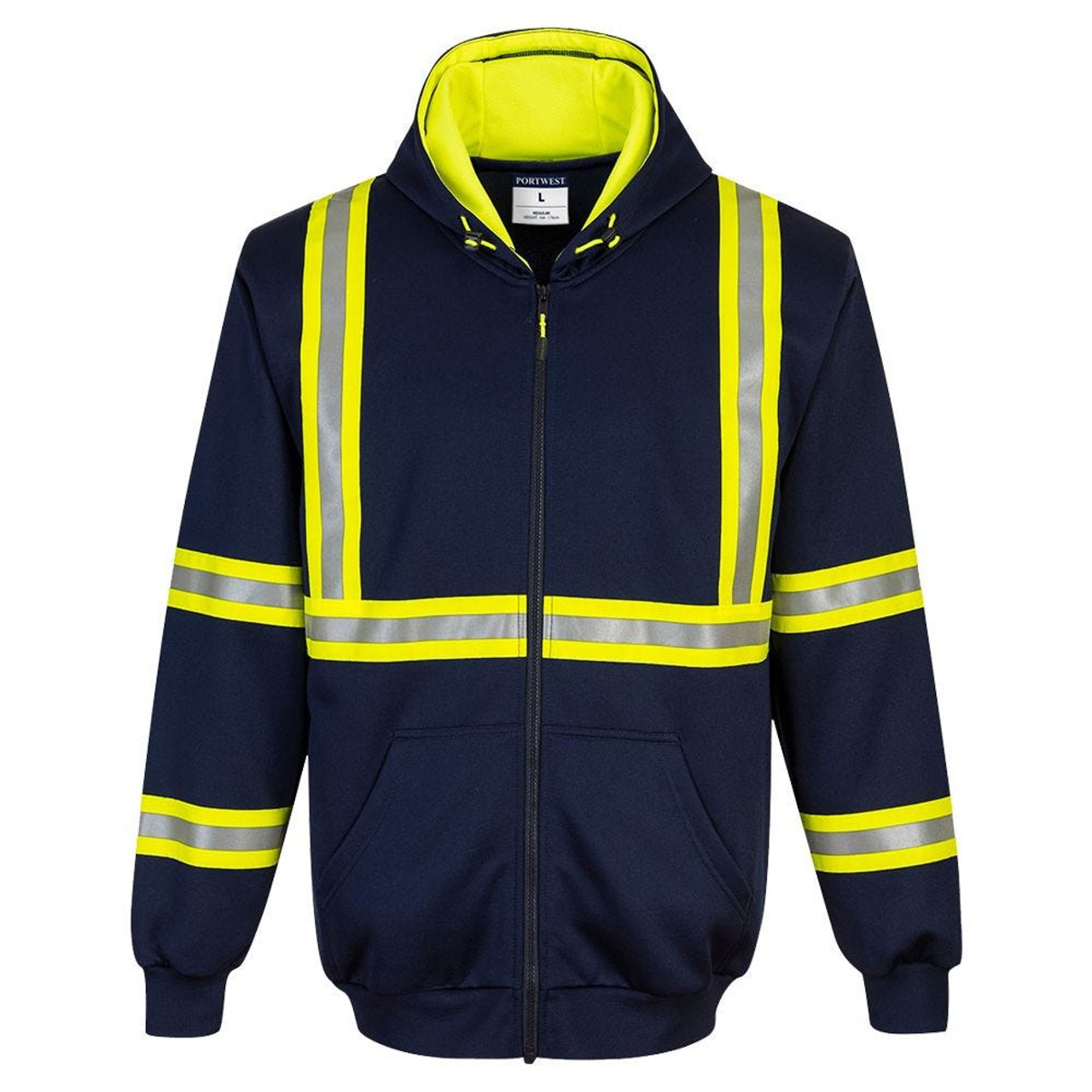 Portwest F130 Iona Xtra Enhanced Visibility Full-Zip Sweatshirt