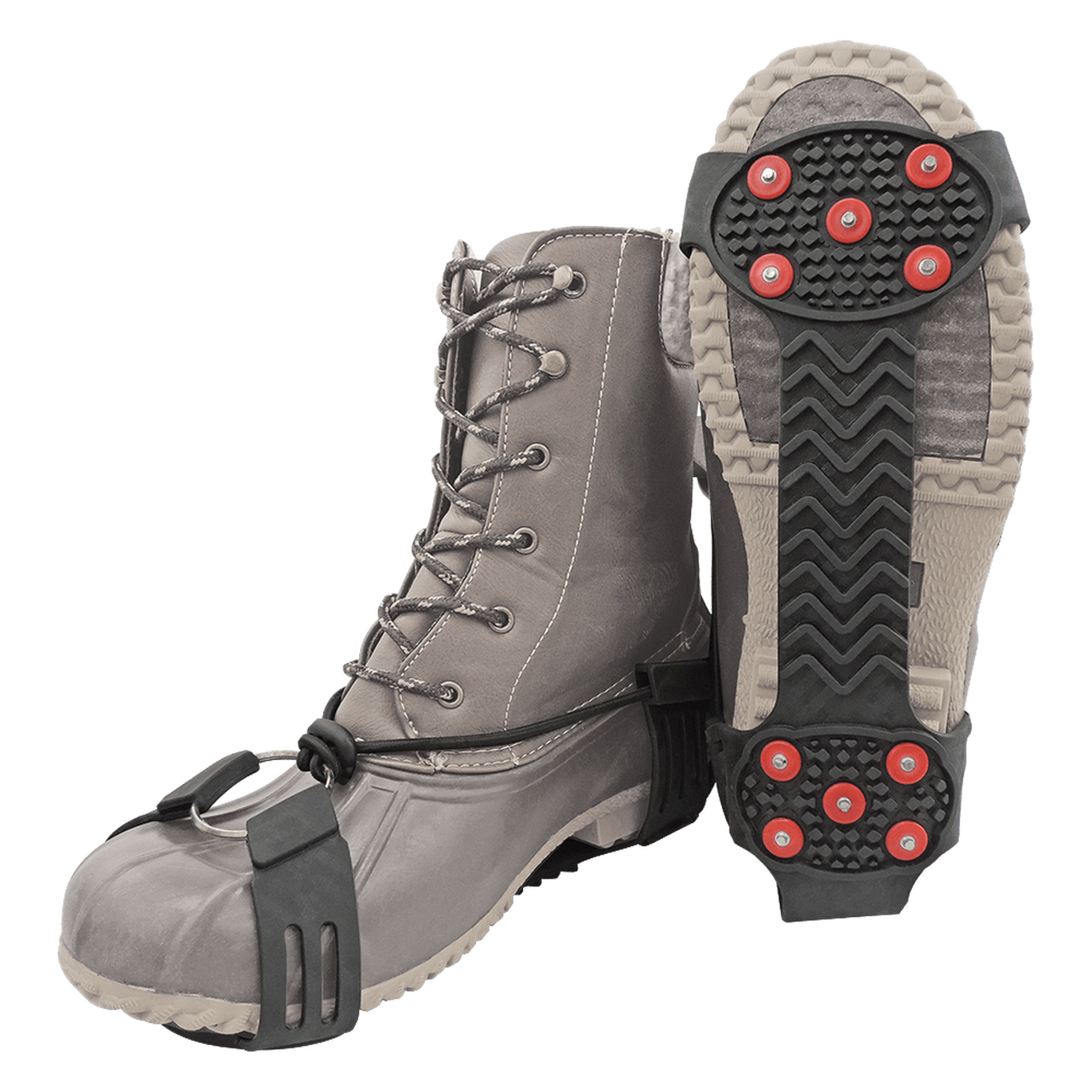 Ice Gripster™ Treads Adjustable Anti-Slip Traction Cleats with Carbon Steel Studs