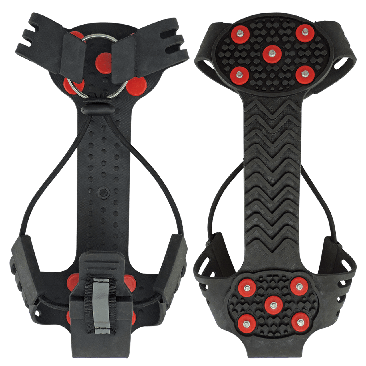 Ice Gripster™ Treads Adjustable Anti-Slip Traction Cleats with Carbon Steel Studs