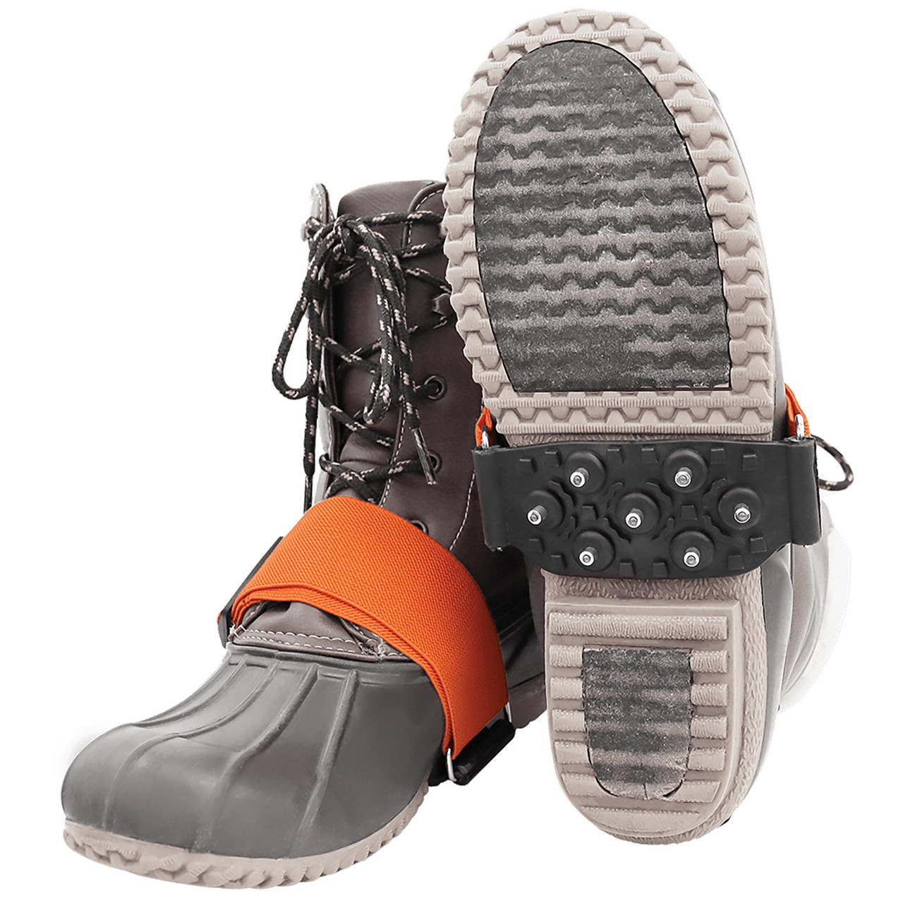 Ice Gripster™ Treads Anti-Slip Mid-Sole Traction Cleats with Tungsten Carbide Studs