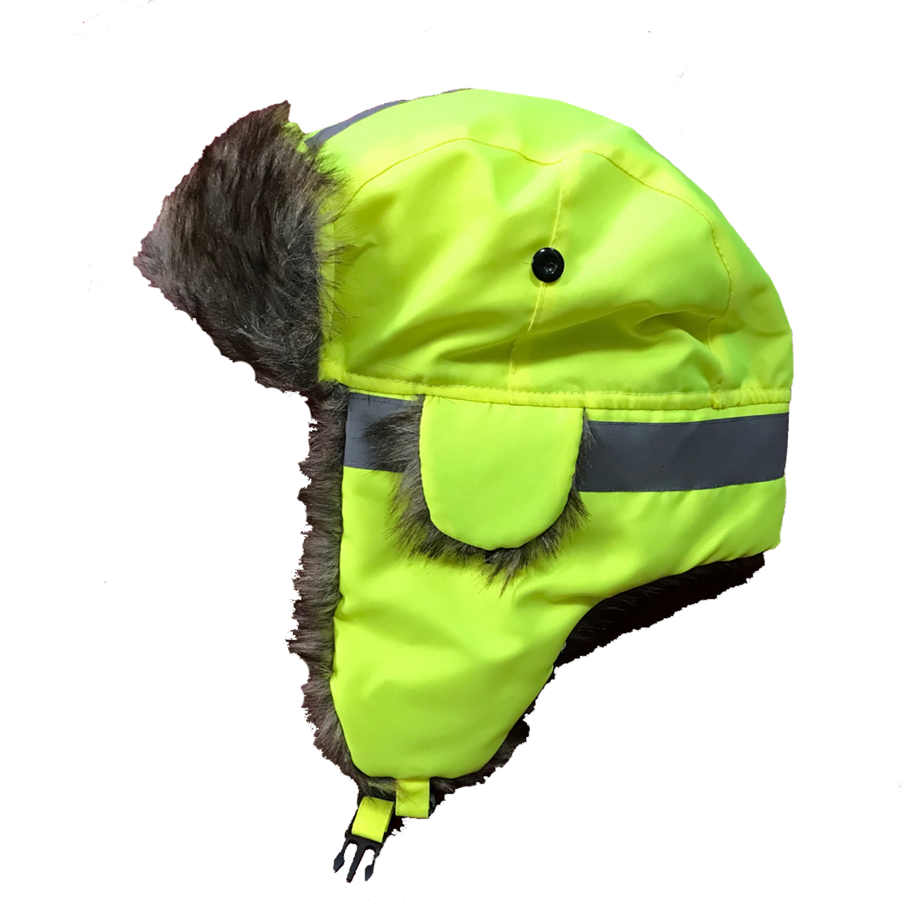 Petra Roc TTH-LHV Hi Vis Lime Thermal Winter Trapper Hat : Hi-Vis Apparel